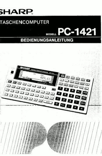 Sharp PC-1421 German User Guide